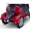 EWheels EW-75 Four Wheel Electric Mobility Scooter Red Back light View