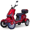 EWheels EW-75 Four Wheel Electric Mobility Scooter Red Front left View