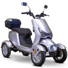 EWheels EW-75 Four Wheel Electric Mobility Scooter Silver Front Side View