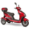 EWheels EW 10 Sport 3 Wheel Scooter Red Front Right Side View