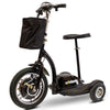 EWheels EW 18 Stand-N-Ride Mobility Scooter Black Front Left Side View