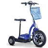 EWheels EW 18 Stand-N-Ride Mobility Scooter Blue Front Right Side View