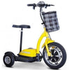 EWheels EW 18 Stand-N-Ride Mobility Scooter Yellow Front Right Side View