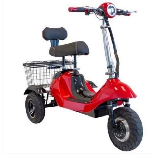 EWheels EW 19 Sporty Mobility Scooter Red Front Right Side View