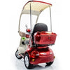 EWheels EW 54 4-Wheel Full Covered Scooter Red Back Side View