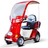 EWheels EW 54 4-Wheel Full Covered Scooter Red Front Left Side View