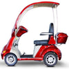 EWheels EW 54 4-Wheel Full Covered Scooter Red Left Side View