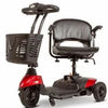 EWheels EW M33 Portable Scooter Red Front Left Side Adjustable Seat View