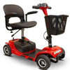 EWheels EW M34 Portable Mobility Scooter Red Front Right View