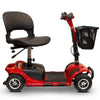 EWheels EW M34 Portable Mobility Scooter Red Right Side View