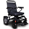 EWheels EW M45 Folding Power Wheelchair Black Front Right Side View