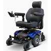 EWheels EW M48 Power Wheelchair Blue Front Left Side View