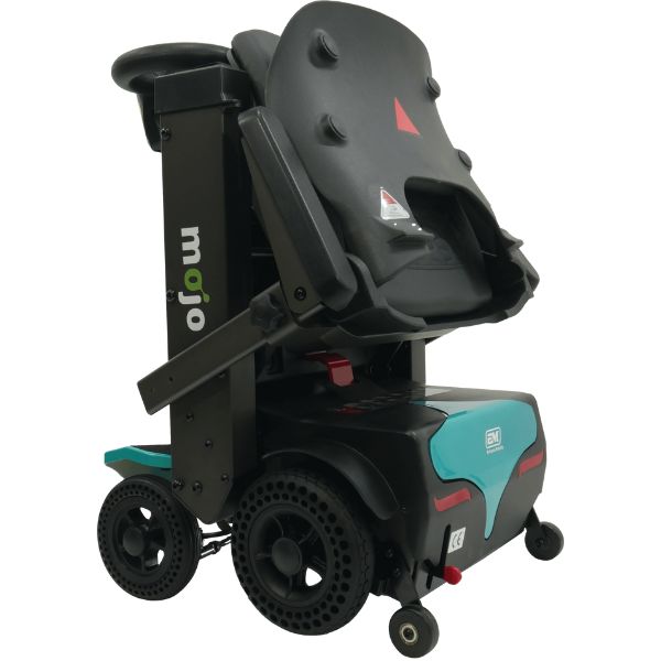 Enhance Mobility MOJO  Automatic Folding Scooter Aqua Folded Back View