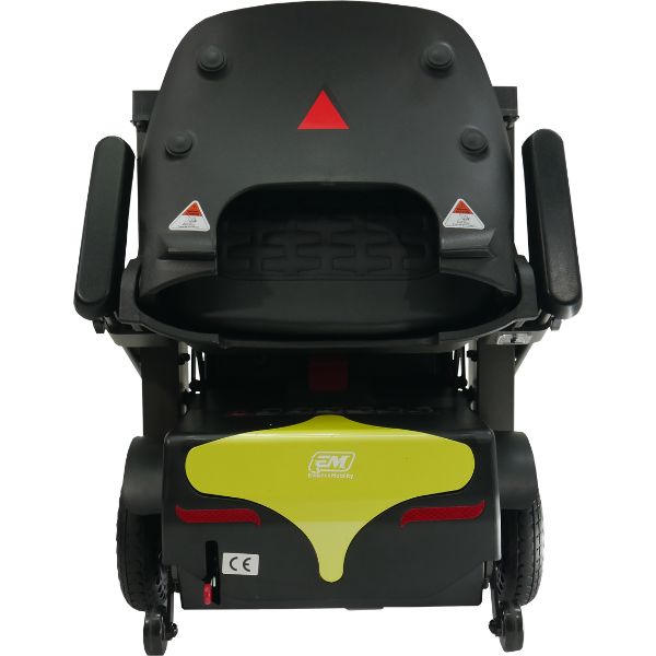 Enhance Mobility MOJO  Automatic Folding Scooter Lemony Lime Folded Back Seat View