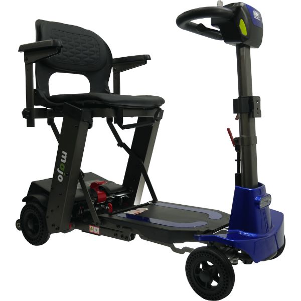 Enhance Mobility Mojo Folding Scooter Blue Left Side View