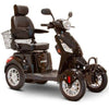 Ewheels EW 46 4 Wheel Mobility Scooter Black Front Right Side View