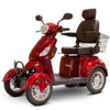 Ewheels EW 46 4 Wheel Mobility Scooter Red Front Left Side View