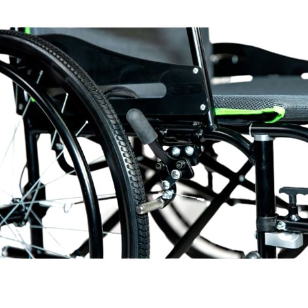 Feather Chair HD Wheel Brake Lock Zoomed In
