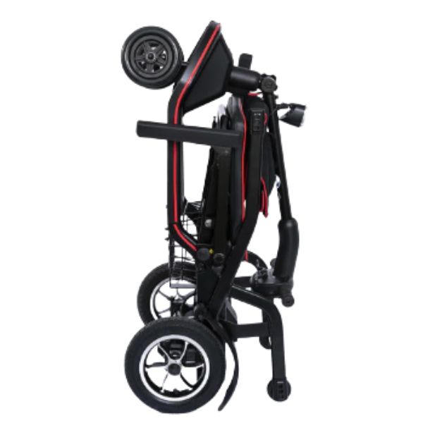 Feather Lightweight Electric Scooter Folded Up Side View