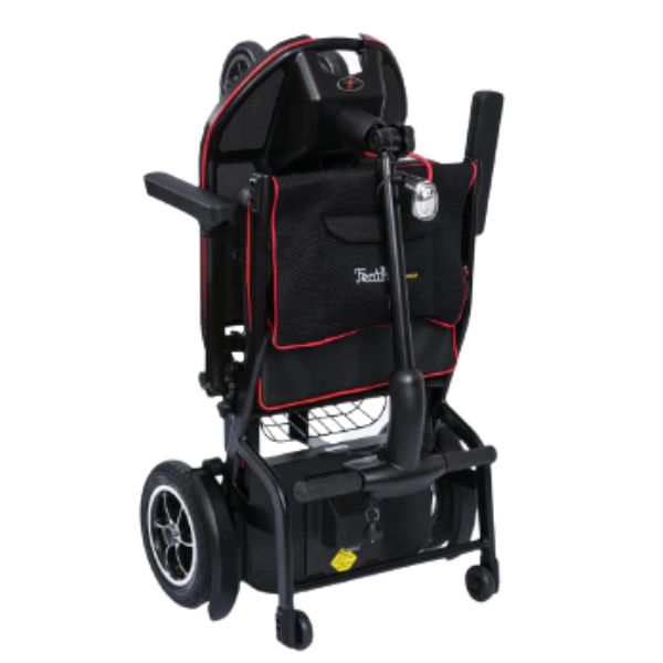 Feather Lightweight Electric Scooter Folded and put up straight