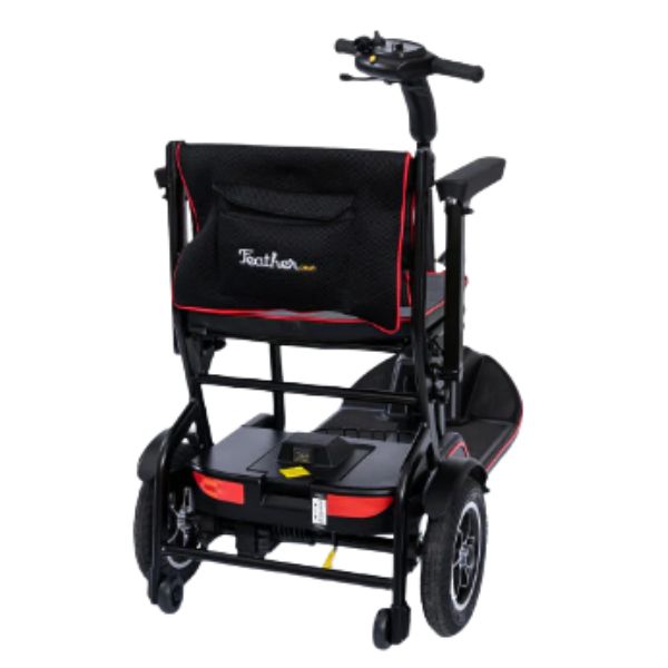 Feather Lightweight Electric Scooter Rear View At An Angle