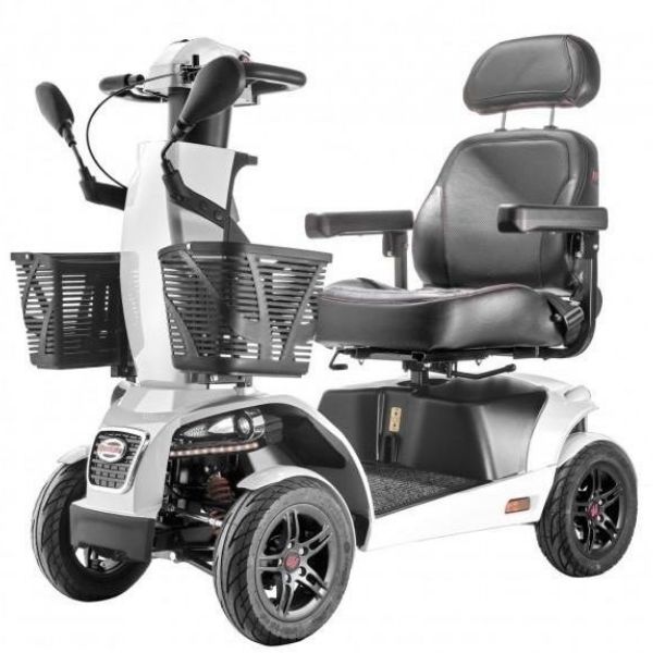 FreeRider USA FR1 4 Wheel Bariatric Mobility Scooter White Front View
