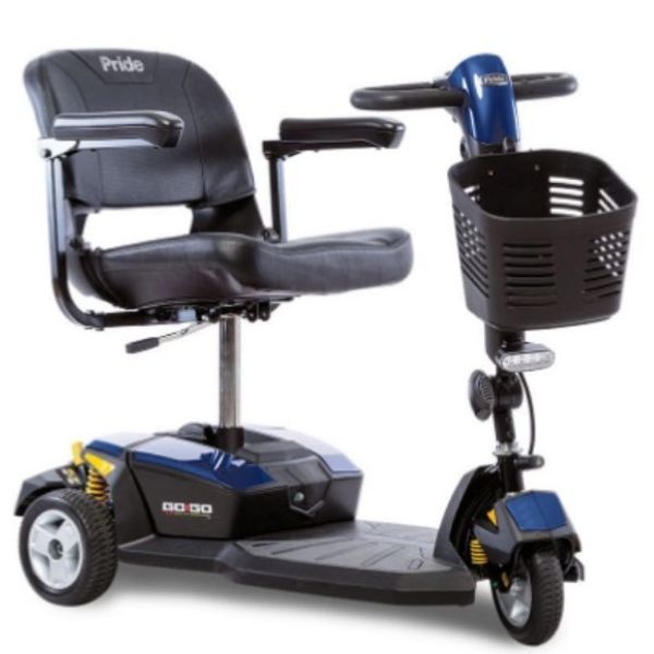 Go Go LX With CTS Suspension 3 Wheel Scooter SC50LX Blue Front View