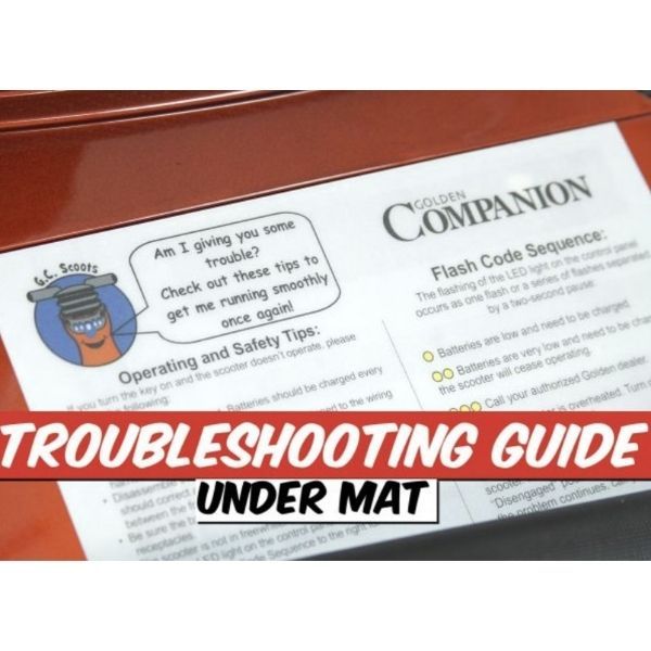 Golden Technologies Companion 4-Wheel Bariatric Scooter GC440D Troubleshooting Guide View