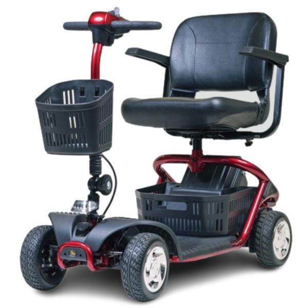 Golden Technologies LiteRider 4 Wheel Mobility Scooter GL141D  Red Color Front Side View