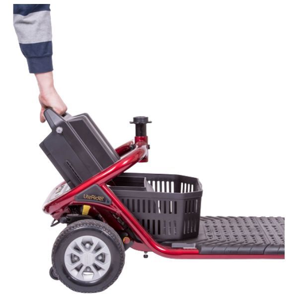 Golden Technologies LiteRider 4 Wheel Mobility Scooter GL141D Remove the battery view 
