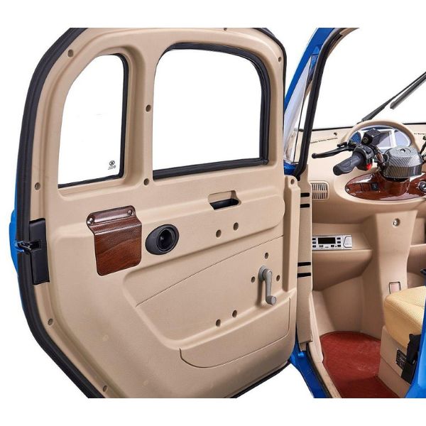 Green Transporter Q Runner Electric Transport Scooter Left Side Door View