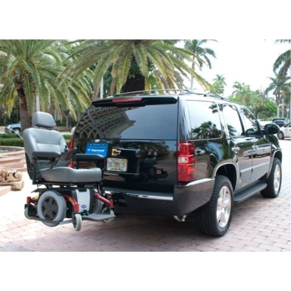 Harmar AL580 Next Generation Power Chair Lift Padded hold-down arm View