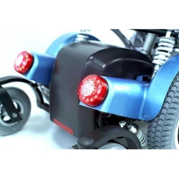 Karman Healthcare XO-505 Standing Power Wheelchair Rear Lights and Wheel View