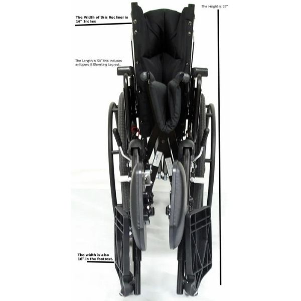 Karman KM5000F Recliner Wheelchair Folded Front View