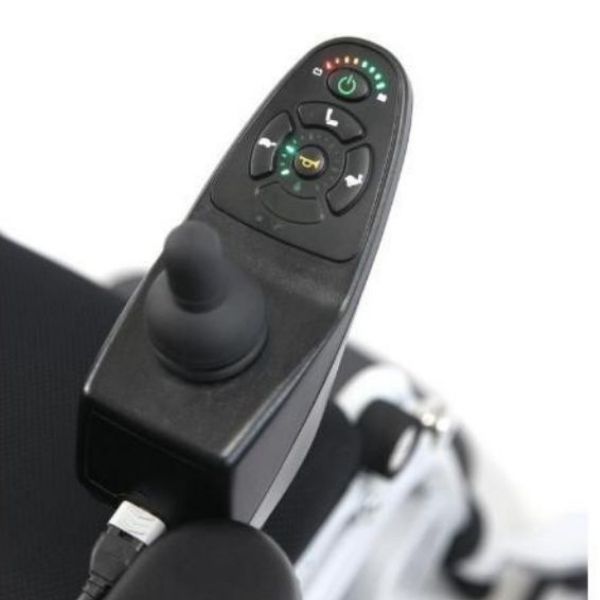 Karman XO-202 Full Stand Up Power Chair Joystick View