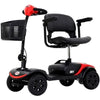 M1 Lite 4-Wheel Mobility Scooter Red Adjustable View