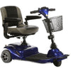 Merits Health S235 Pioneer 1 Three Wheel Mobility Scooter Blue Right Side View