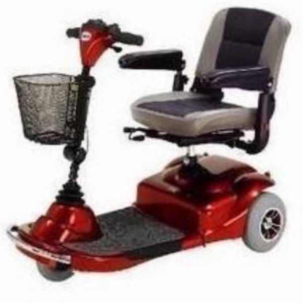 Merits Health S235 Pioneer 1 Three Wheel Mobility Scooter Front Left Side View