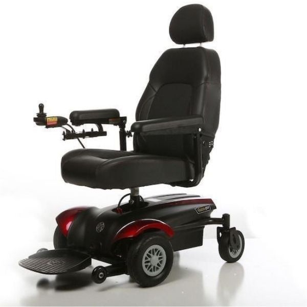 Merits Health Vision CF Power Chair Red Front Left Side View