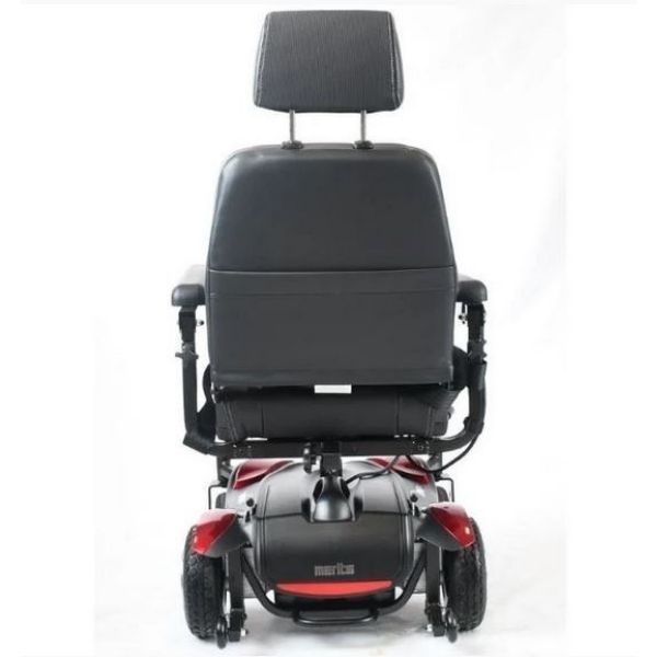 Merits Junior Power Chair Red Back View