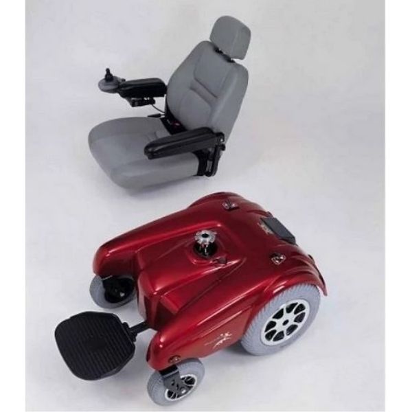 Merits P301 Gemini Heavy Duty Electric Wheelchair Disassemble View