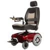 Merits P301 Gemini Heavy Duty Electric Wheelchair Red Front Left Side View