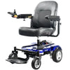 Merits P321 EZ Go Deluxe Power Wheelchair Blue Side View