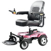 Merits P321 EZ Go Deluxe Power Wheelchair Pink Front Left Side View
