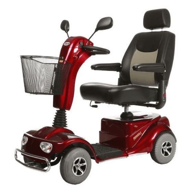 Merits Pioneer 4 Mobility Scooter Red Front left Side View
