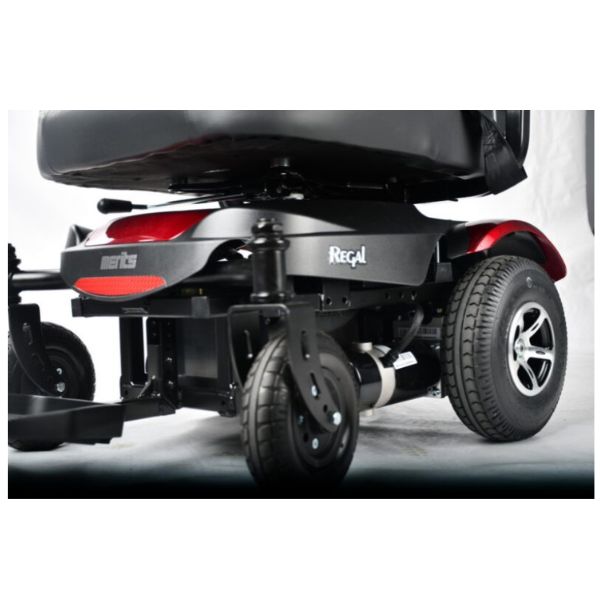 A sleek and powerful Merits Regal P310 Power Chair with a strong motor, perfect for mobility and independence.