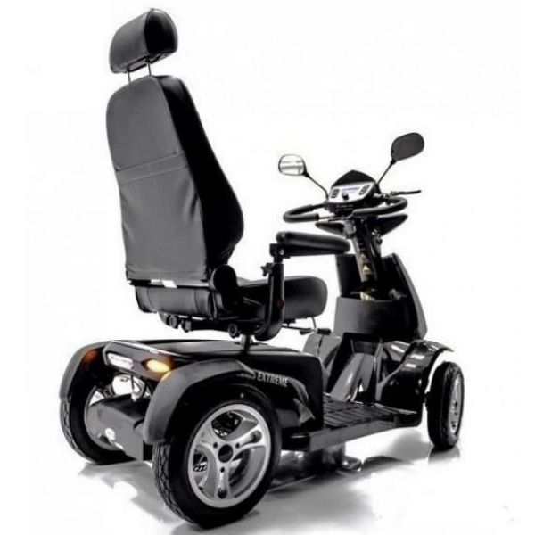 Merits Silverado Extreme 4 Wheel All Terrain Mobility Scooter Black Back View