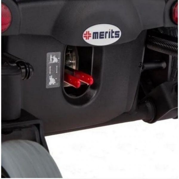 Merits Vision Super P327 Power Wheelchair Rear Suspension View
