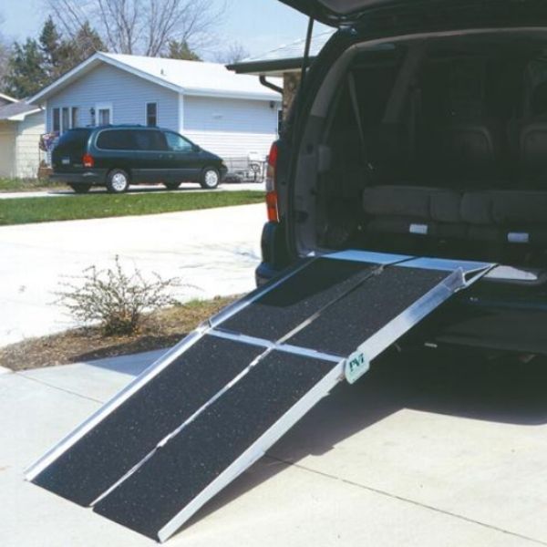 PVI Multifold Reach Ramp Extended Hook to Clear Rear Bumper View