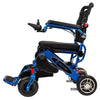Pathway Mobility Geo Cruiser DX Lightweight Folding Power Wheelchair Blue Right Side View